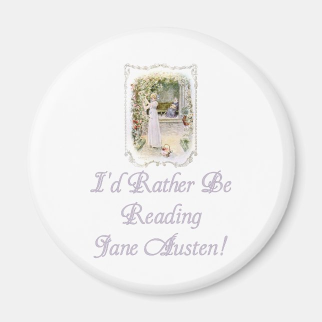 Imã IRBR Jane Austen! Magnets, 2 formas, 4 tamanhos (Frente)