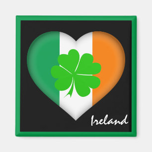 Imã Ireland & Irish Heart, Shamrock Irish flag /sport