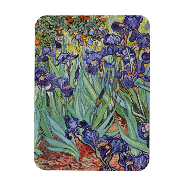 Ímã Íris de Van Gogh Pintura Impressionista (Vertical)