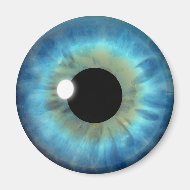 Imã Íris Ocular Azul Eyeball Legal Magnto redondo pers (Frente)