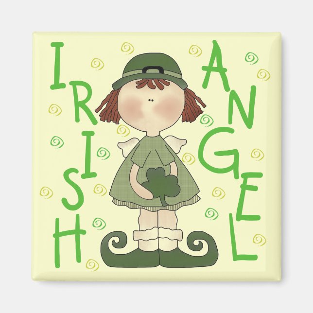 Imã Irish Angel T-shirts e presentes (Frente)