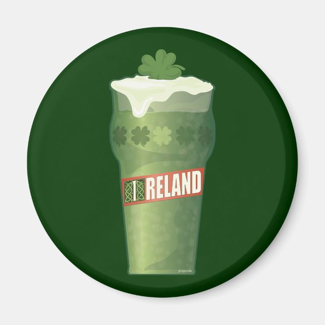 Imã Irish Beer Glass (Frente)