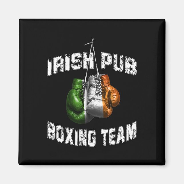 Imã Irish Boxing Funny Ireland Flag - Irish Pub (Frente)