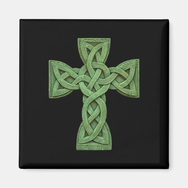 Imã Irish Celtic Cross Knot Christian Santa Trindade S (Frente)