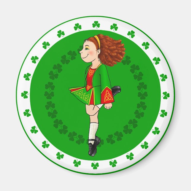Imã Irish Dancing Girl Magnet (Frente)