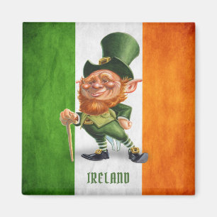 IMÃ IRISH FLAG LEPRECHAUN