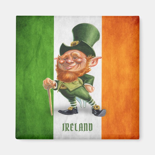 IMÃ IRISH FLAG LEPRECHAUN (Frente)