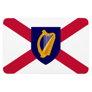 Ímã Irish Flag Magnet - Cross & Harp Shield