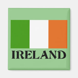 Imã Irish Flag, rotulado,
