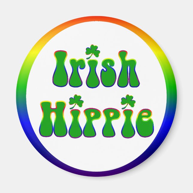 Imã Irish Hippie Round (Frente)