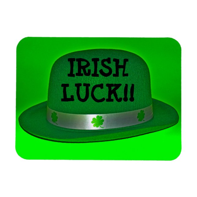 Ímã IRISH LUCK Green Derby Hat Magnet (Horizontal)