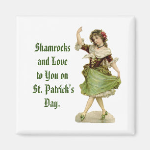 Imã Irish Miss Square Magnet