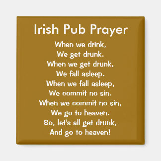 Imã Irish Pub Prayer Magnet