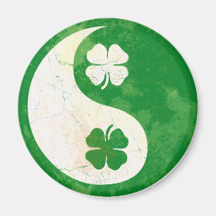 Imã Irish Shamrock Yin Yang