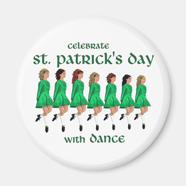 Imã "Irish Step Dance Celebra a Rua". (Frente)