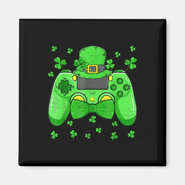 Imã Irish Video Game Controller Tie St Patricks Da (Frente)