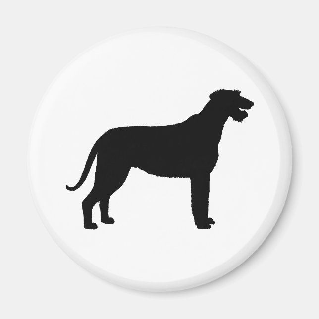 Imã Irish Wolfhound (em preto) (Frente)