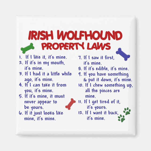 Imã IRISH WOLFHOUND Property Laq 2 (Frente)