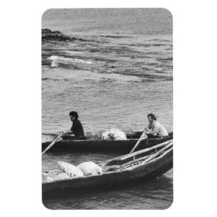 Ímã Irlanda Antiga, Barco Currach da Ilha Aran no Mar