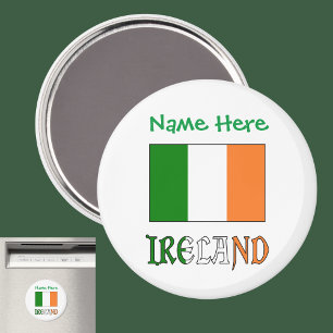 Imã Irlanda Bandeira Irlandesa Verde Personalização