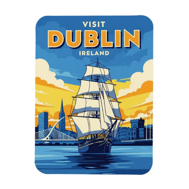 Ímã Irlanda Dublin Tall Ship (Vertical)