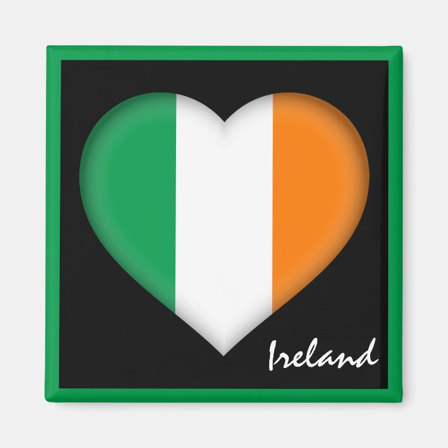 Imã Irlanda e Irish Heart, feriado irlandês de bandeir (Frente)