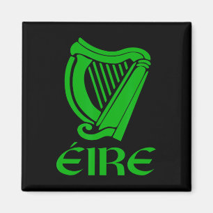 Imã Irlanda Eire Eireann Orgulho Irlandês Harpa Gaélic