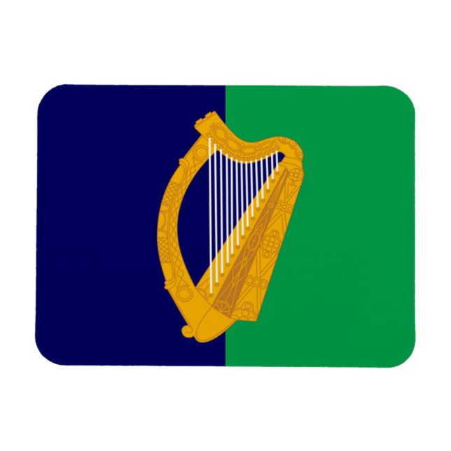 Ímã Irlanda Flag Magnet - Harp on Blue & Green (Horizontal)