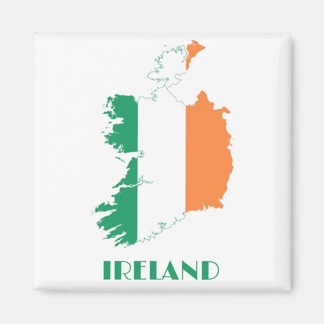 IMÃ IRLANDA - IRLANDA/MAPA/BANDEIRA/CORES/EMBLEM (Frente)