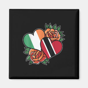 Imã Irlanda Trinidad e Tobago Flag Heart Half Irish