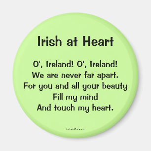 Imã Irlandês no ímã do provérbio do coração