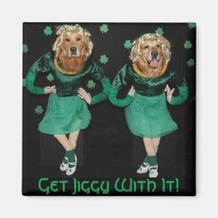 Imã Irlandês Stepdancers do golden retriever que obte