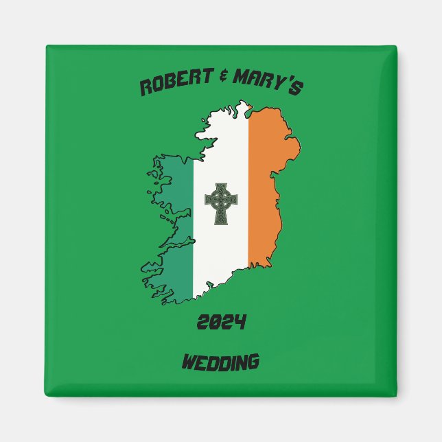 Imã Irlandês Wedding Gift Magnet (Frente)