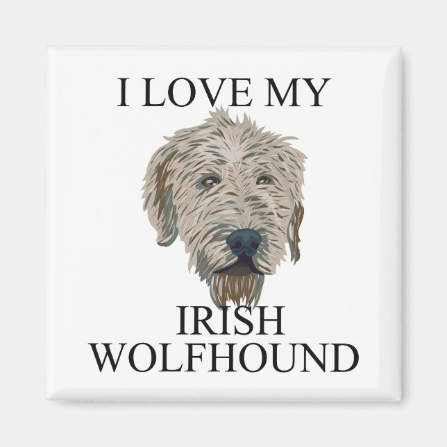 Imã Irlandês Wolfhound Love! (Frente)