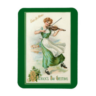 Ímã Irlandesa Miss com Violino Flexível Magnet