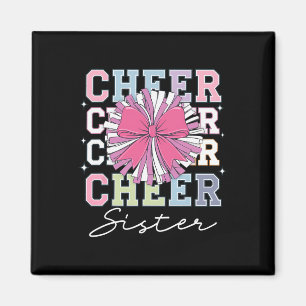 Imã Irmã de Cheer Groovy Coquette Laço Cheerleading Ch