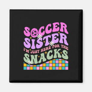Imã Irmã de Futebol Groovy Estou Aqui Apenas Para Os L