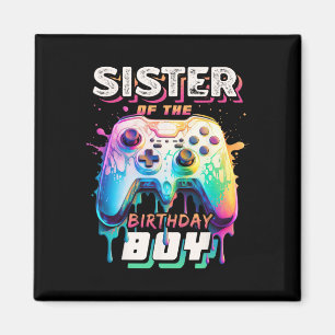 Imã Irmã Do Menino Do Aniversário Jogo De Vídeo Combin