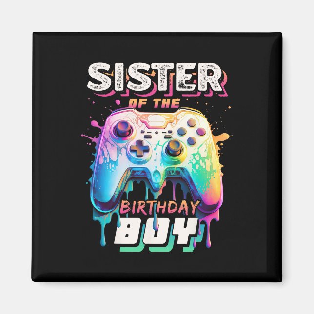 Imã Irmã Do Menino Do Aniversário Jogo De Vídeo Combin (Frente)