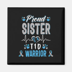 Imã Irmã orgulhosa do T1D Sensibilização para o diabet