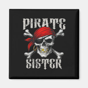 Imã Irmã Pirata Jolly Roger Flag E Skull Crossbone