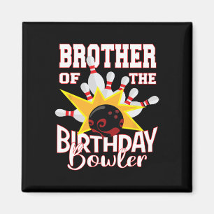Imã Irmão Da Festa De Boliches De Birthday Bowler