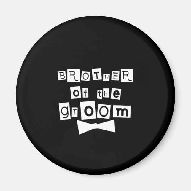 Imã Irmão do Groom White em Preto (Frente)