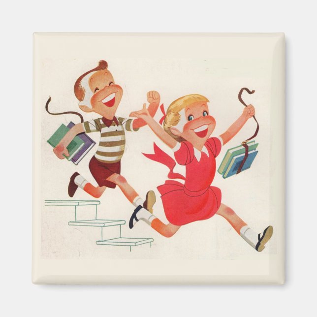 Imã irmão e irmã a caminho da escola (Frente)