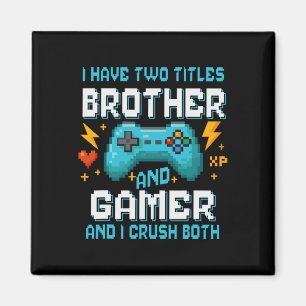 Imã Irmão e jogador Console Pixel Video Game Player G