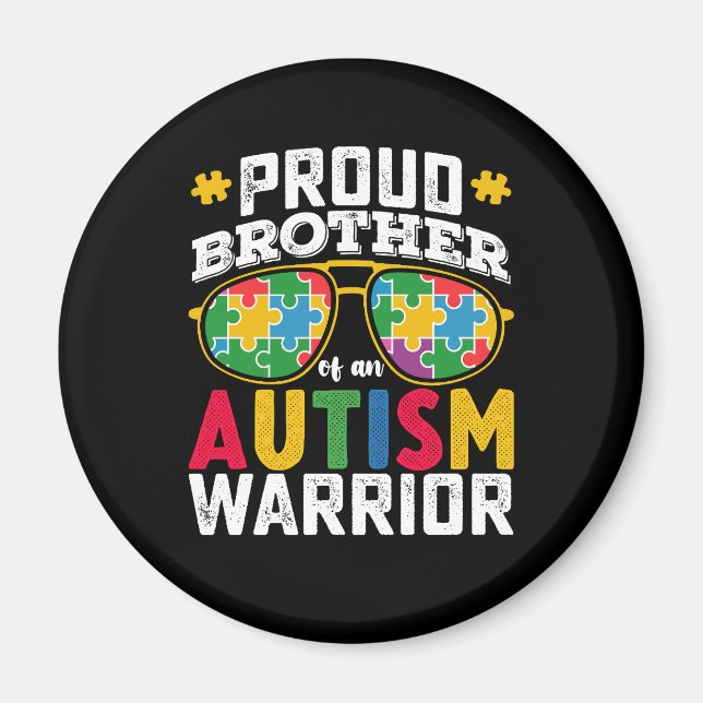 Imã Irmão Orgulhoso De Uma Família Guerreira Autismo (Frente)