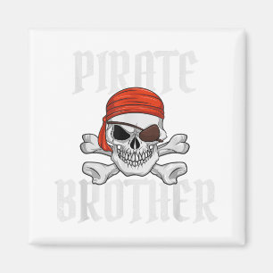 Imã Irmão Pirata Halloween Caveira & Ossos Cruzados Pi
