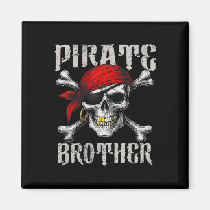 Imã Irmão Pirata Jolly Roger Flag E Skull Crossbon