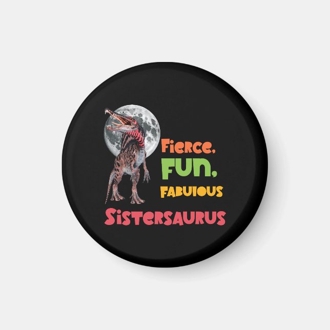 Imã Irmãs Saurus Esquadrão de Dinossauros Irmãs Combin (Frente)