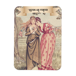 Ímã Irmãs Vitorianas Vintage Regência Bela Arte